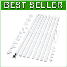Load image into Gallery viewer, 26.25ft Trove of Calming Cord Management: White Wire Concealer &amp; Safety Kit