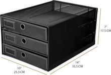 Load image into Gallery viewer, Compact 3-Drawer Letter Tray for Stylish Organization of Documents and Magazines