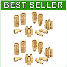 Load image into Gallery viewer, High Flow Brass 1/4 Inch NPT Air Coupler Kit - 28 Pieces for Optimal Performance