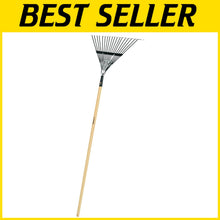Load image into Gallery viewer, Lightweight Tru Built Leaf Rake: 48-Inch Waxed Hardwood Handle, 19-Inch Head