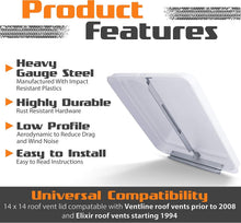 Load image into Gallery viewer, Versatile 14 Inch Trailer Roof Vent Cover - Durable &amp; Weather Resistant, 2-Pack