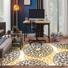 Load image into Gallery viewer, Elegant Yellow Floral Area Rug 5' x 7' - Soft, Durable, and Stylish Choice