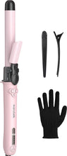 Load image into Gallery viewer, Ceramic Rotating Curling Iron, Pink - Effortless Curls for All Hair Types