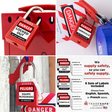 Load image into Gallery viewer, Durable 10-Piece Red Lockout Padlock Set - Keyed Different &amp; Corrosion Resistant