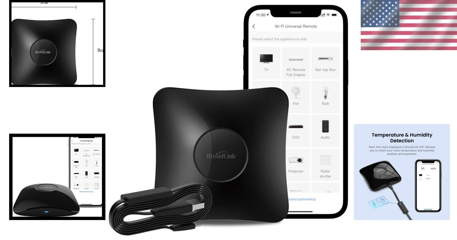 2.4 GHz Wi-Fi Remote & Sensor Set: Smart Home Solution with Voice Control