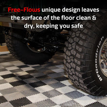 Load image into Gallery viewer, Self-Draining Open Rib Garage Tiles - Easy Install 48-Pack for Maximum Safety