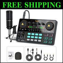 Load image into Gallery viewer, Multifunctional Podcast Equipment Bundle: Mixer, Mic, Effects &amp; Live Streaming