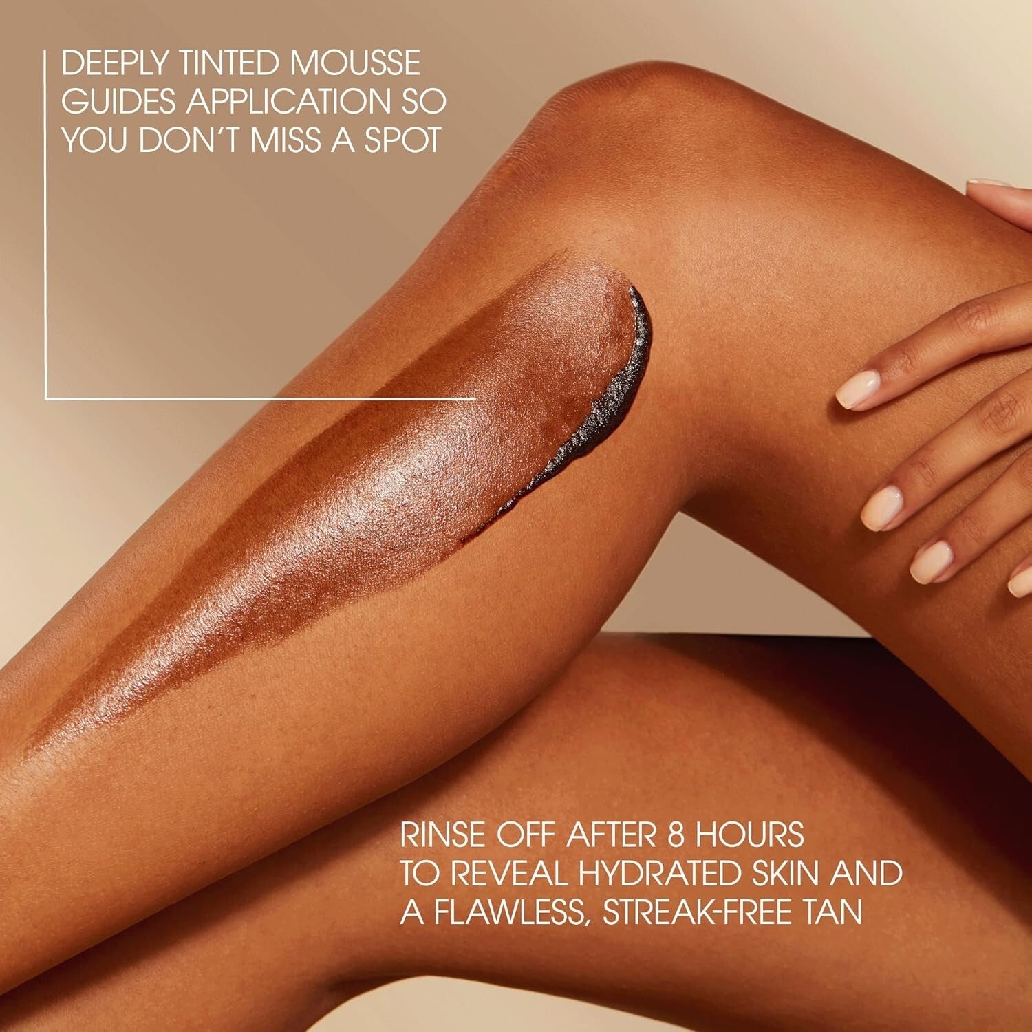 All-Skin-Type Self-Tanning Mousse with Rich Violet Undertone - Stunning Finish