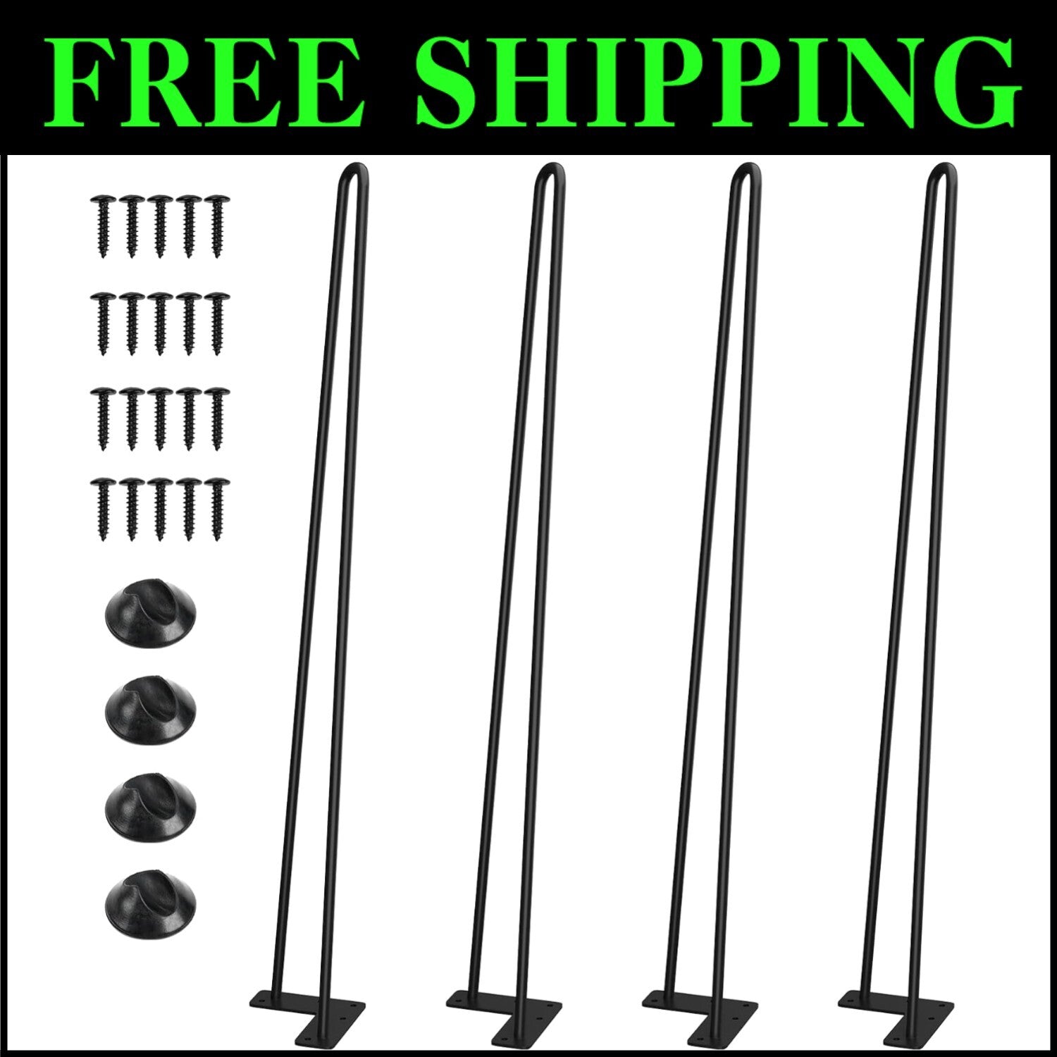 Heavy Duty 28 Inch Hairpin Table Legs for Stylish Dining and Coffee Tables