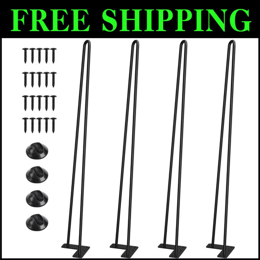 Heavy Duty 28 Inch Hairpin Table Legs for Stylish Dining and Coffee Tables
