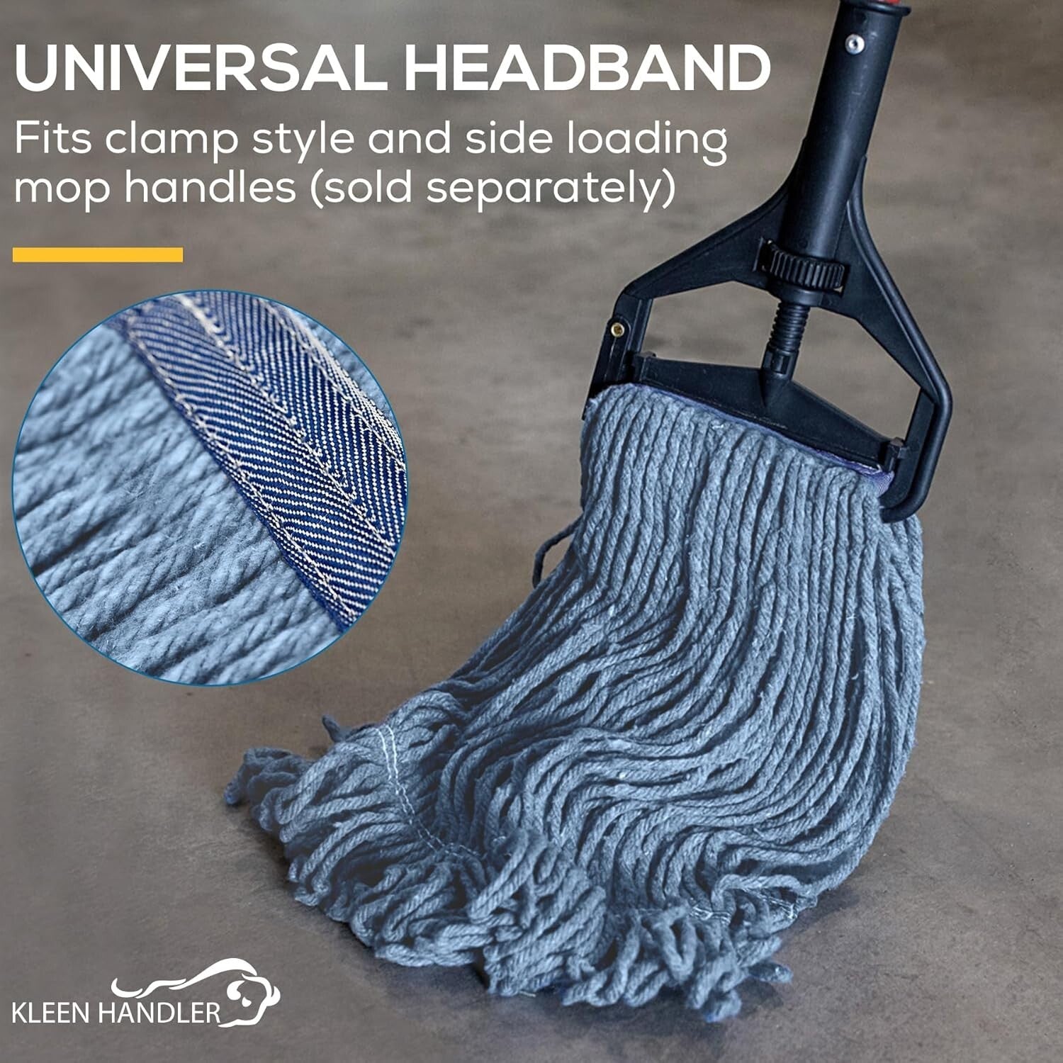 Heavy-Duty Cotton Mop Head Refill Pack of 6 - Ultimate Floor Cleaning Solution