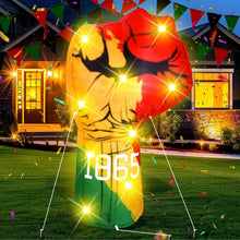 Load image into Gallery viewer, 6ft LED Inflatable Freedom Fist Decoration - Perfect for Juneteenth Celebrations