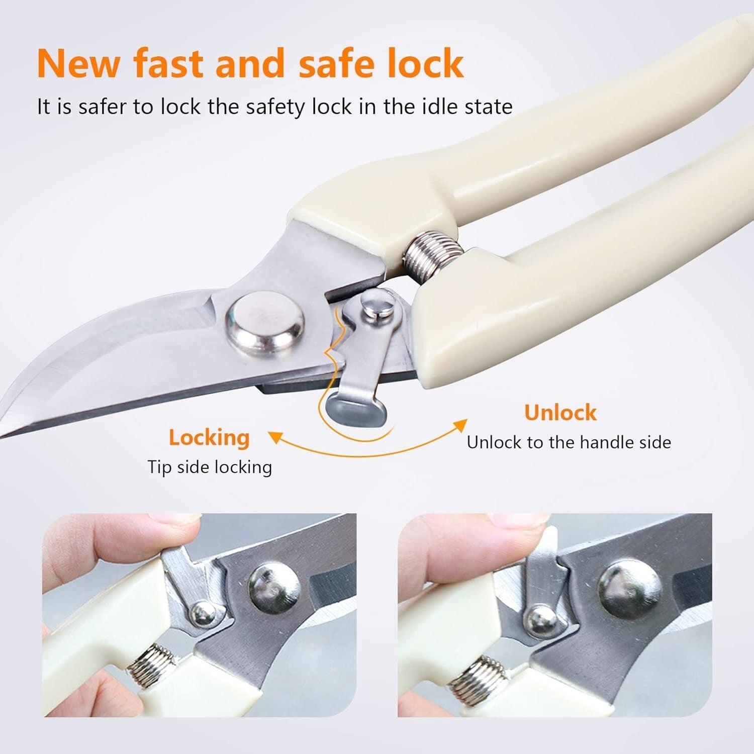 20-Piece Stainless Steel Pruning Shears Set with Ergonomic Grip for Gardeners