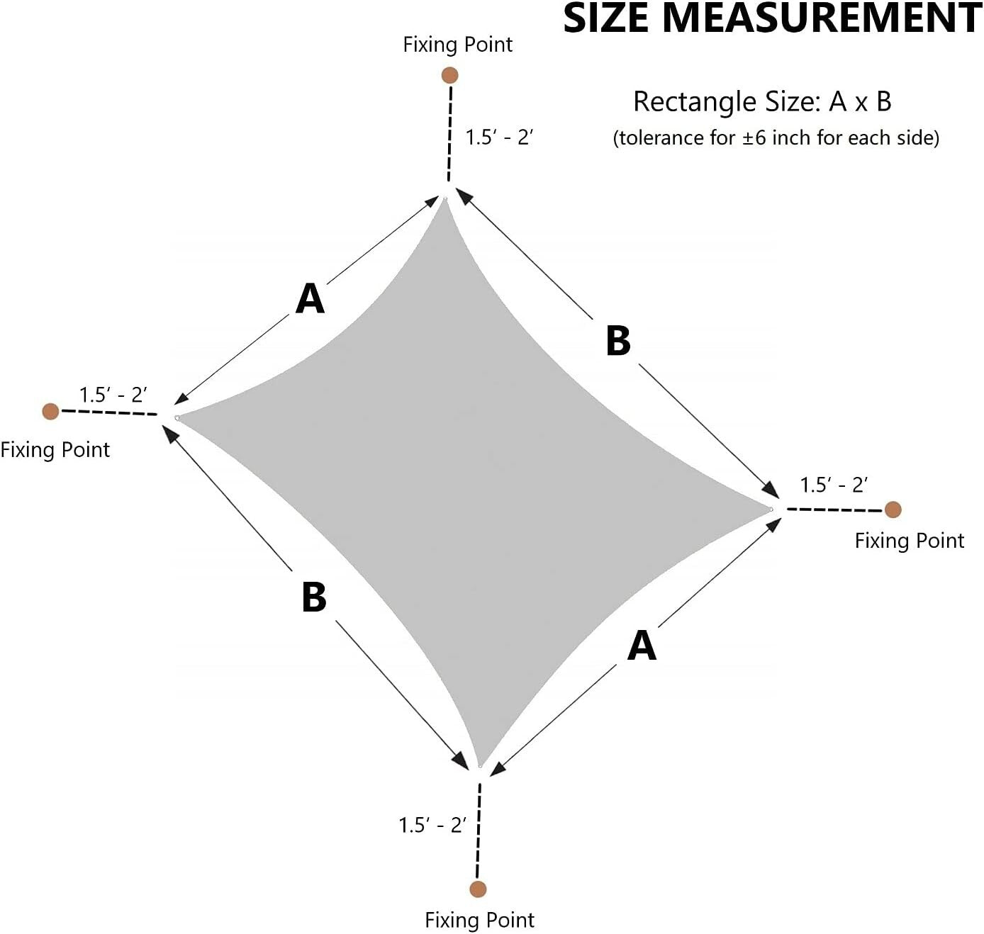 Lightweight UV-Blocking 16' x 20' Graphite Shade Sail for Stylish Outdoor Living