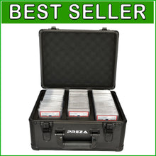 Load image into Gallery viewer, Compact Metal Trading Card Holder with Key Lock - Perfect for Collectors