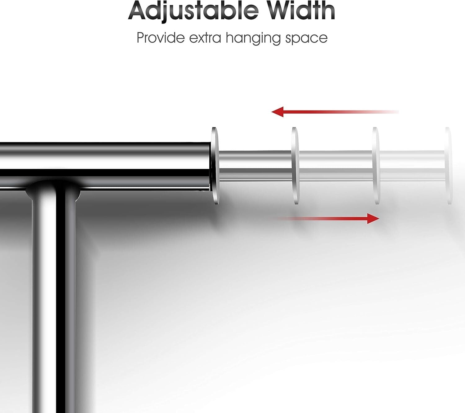 Space-Saving Rolling Clothes Rack with Durable Chrome Finish - 150 lbs Capacity