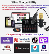 Load image into Gallery viewer, Professional Podcast Recording Bundle - BM-800 Mic, Live Sound Card &amp; Effects