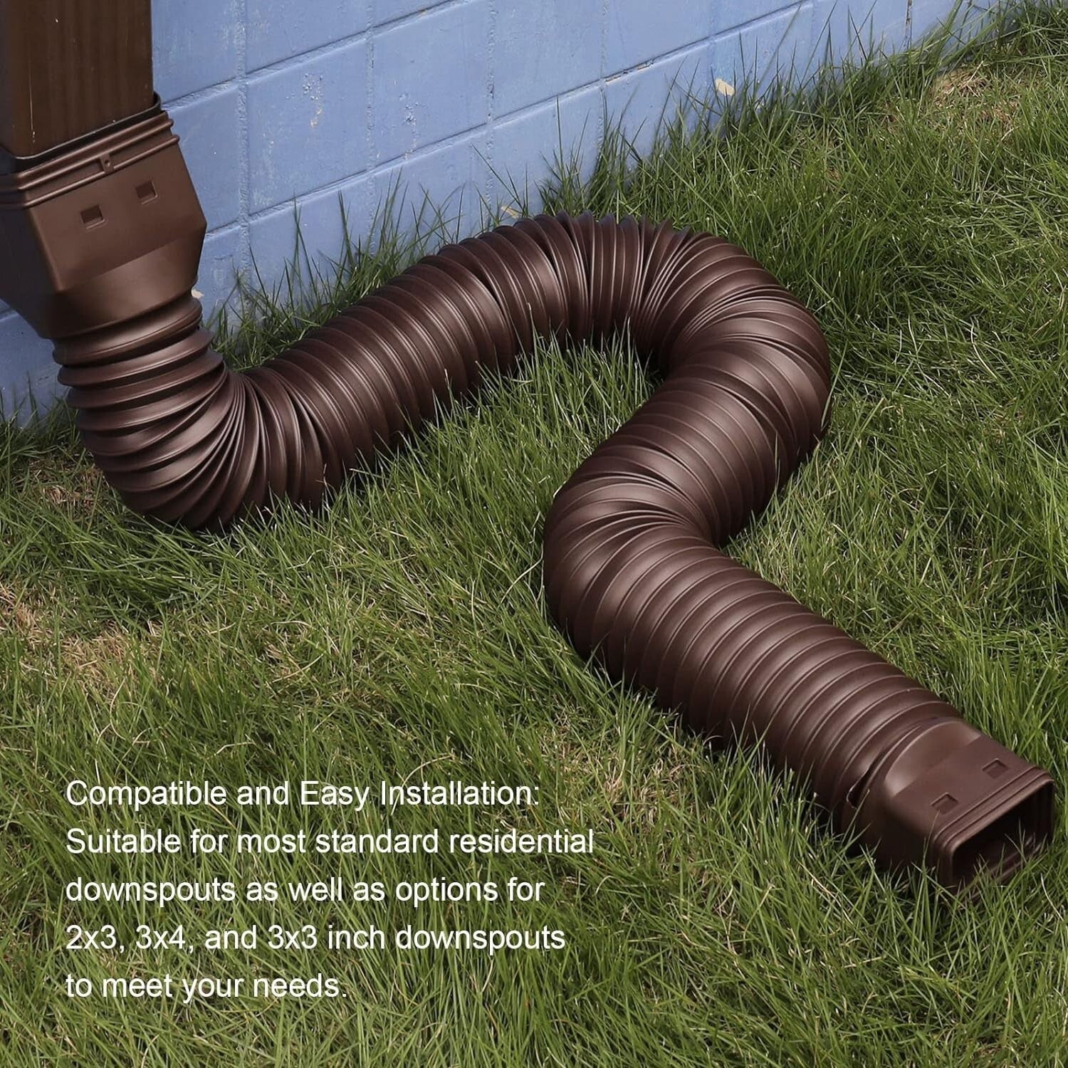 Extendable Downspout Drain Pipe - Fits Standard Downspouts, Weatherproof Design