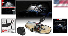 Load image into Gallery viewer, Wide-Angle UTV Rearview Mirror with Bright LED Light and 360° Adjustment
