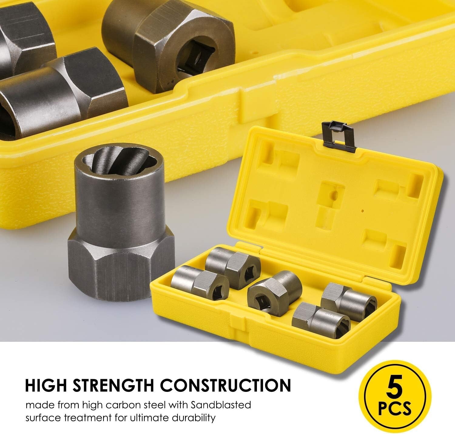 1/2 Inch Drive Impact Extractor Set - Efficient Tool for Damaged Nuts & Bolts