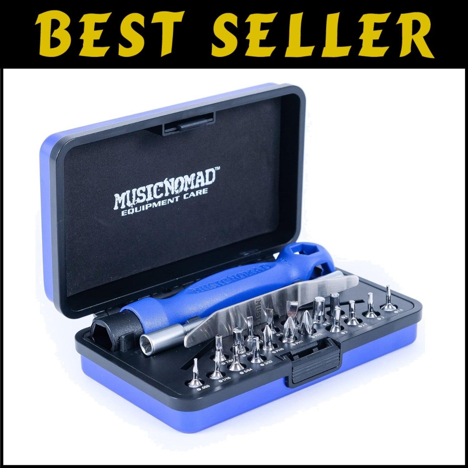 Comprehensive 26-Piece Guitar Tech Screwdriver and Wrench Set with Storage Case