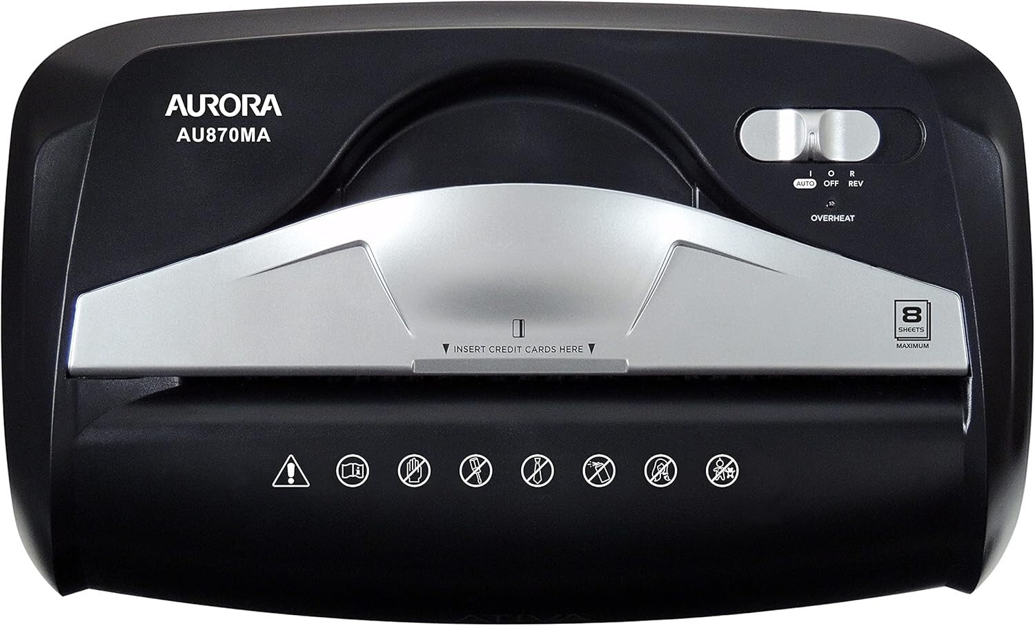 Efficient High-Security 8-Sheet Micro-Cut Shredder with Thermal Protection