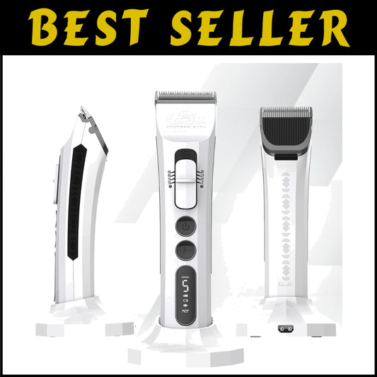 4-in-1 Cordless Dog Grooming Clippers - Quiet, Precision Trim Tool in White