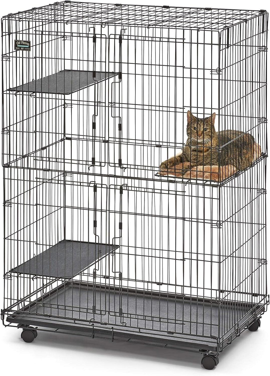 Durable Cat Playpen with Folding Design & Removable Tray - Ideal for All Sizes