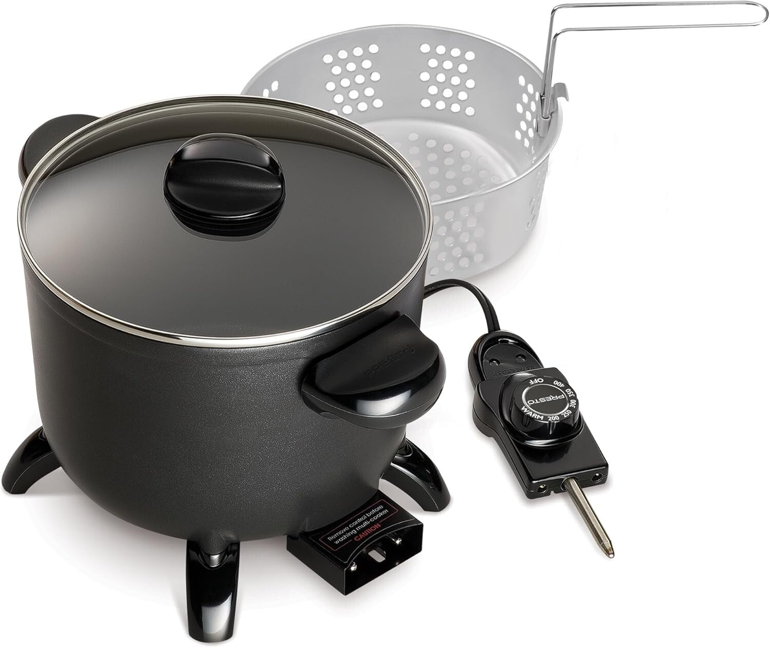 Ceramic Nonstick Multi-Cooker - Deep Fryer and Steamer for Effortless Cooking