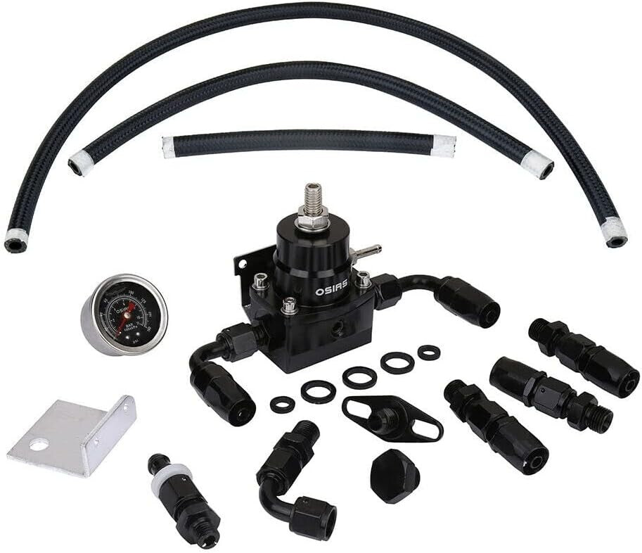 Universal AN6 Adjustable Fuel Pressure Regulator Kit for Cars and Marine Engines