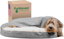Load image into Gallery viewer, Burrowing Cave Style 35" Orthopedic Dog Bed - Perfect for Dogs up to 50 lbs