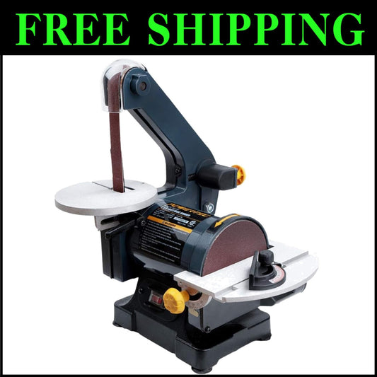 Premium Woodworking Dual Sander: 1" x 30" Belt + 5" Disc with Dust Pickup