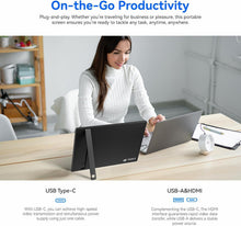 Load image into Gallery viewer, Ultra-Slim 16-Inch Portable Monitor with Kickstand - Ideal for Work and Travel