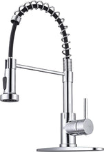 Load image into Gallery viewer, Modern Kitchen Faucet with High Arc Spout &amp; Pull Down Sprayer for Utility Sinks