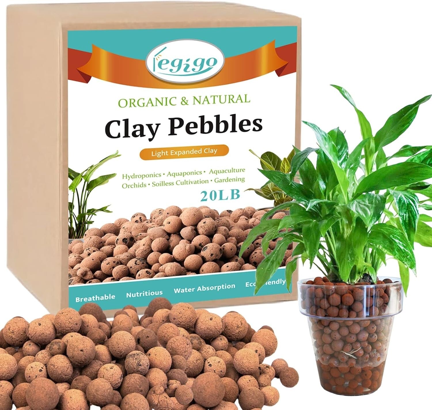 Versatile Organic Expanded Clay Aggregate for Enhanced Plant Growth & Fertility