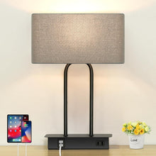 Load image into Gallery viewer, Touch Control Table Lamp with USB &amp; AC Power, 3 Brightness Levels, Free LED Bulb
