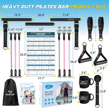 Load image into Gallery viewer, Professional Pilates Resistance Bar Kit with Accessories for Effective Training