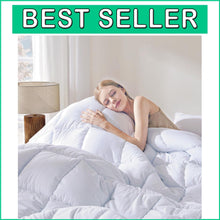 Load image into Gallery viewer, Oversized King Comforter - White All Season Duvet, Lightweight Down Alternative