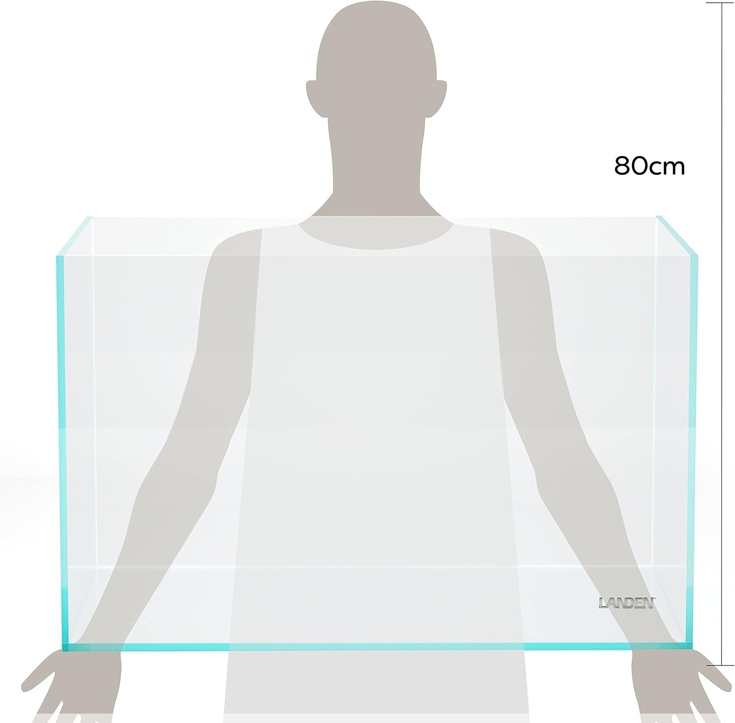 Quality 55 Gallon Aquarium Tank with Rimless Design - Black Nano Foam Included