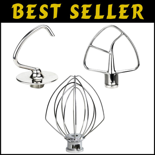 Stainless Steel Mixer Accessories Set for KitchenAid Tilt-Head Mixers - 3 Pieces