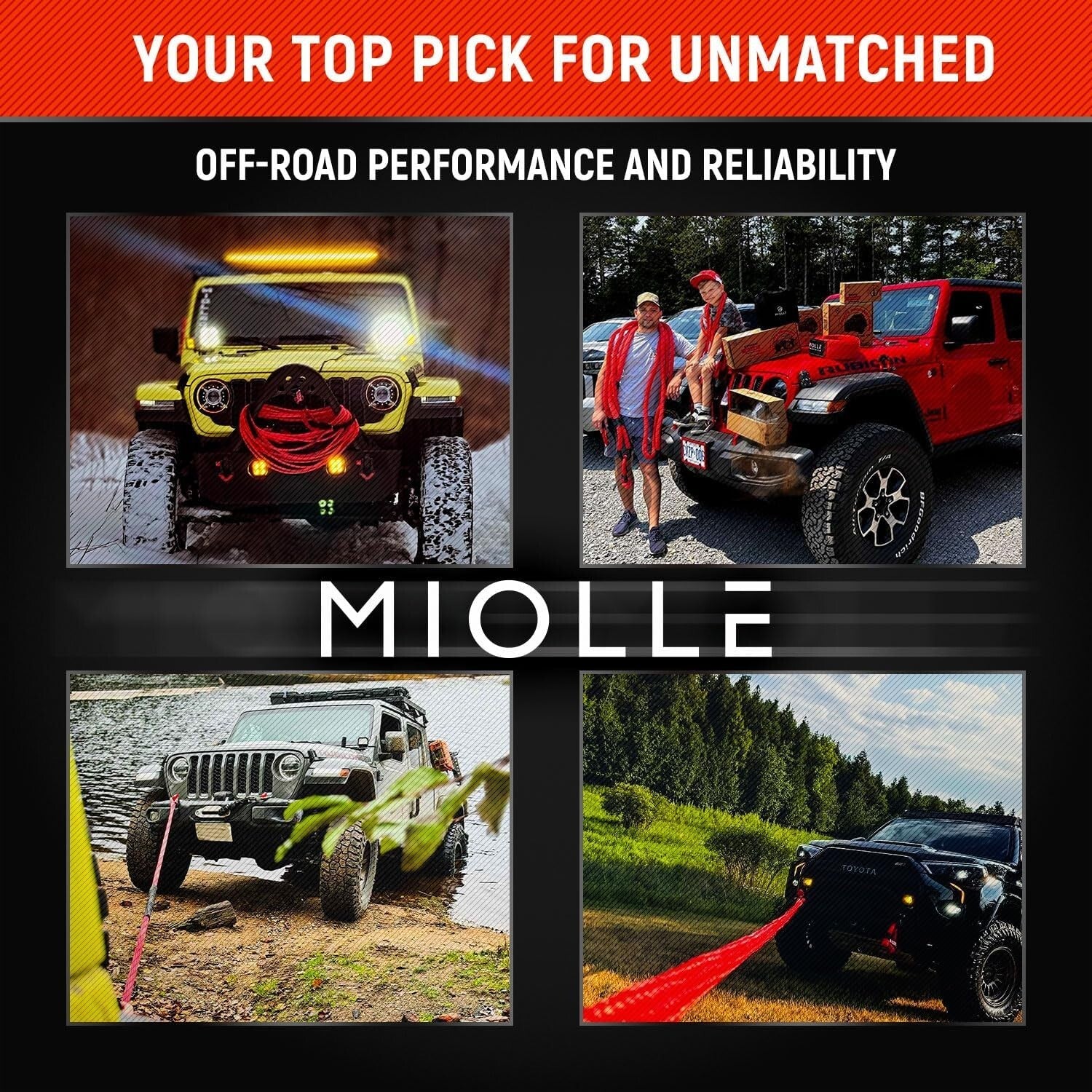 Firecracker Red Kinetic Recovery Rope 1" x 30' - Enhanced Strength & Durability