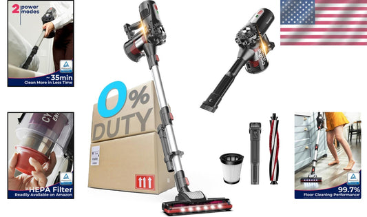 Rechargeable Lightweight Vacuum - Cordless 2-in-1 Cleaner for Deep Cleaning Pets