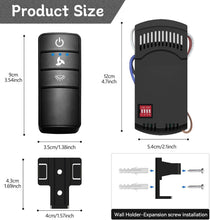 Load image into Gallery viewer, Versatile Ceiling Fan Remote Control Kit - 10 Device Support &amp; Dimming Functions