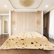 Load image into Gallery viewer, Realistic Tortilla Blanket 120” - Soft, Washable Flannel for Home &amp; Travel