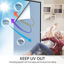 Load image into Gallery viewer, Daytime Privacy and Sun Blocking Window Tint - Reflective Film, 35.4'' x 393.7''