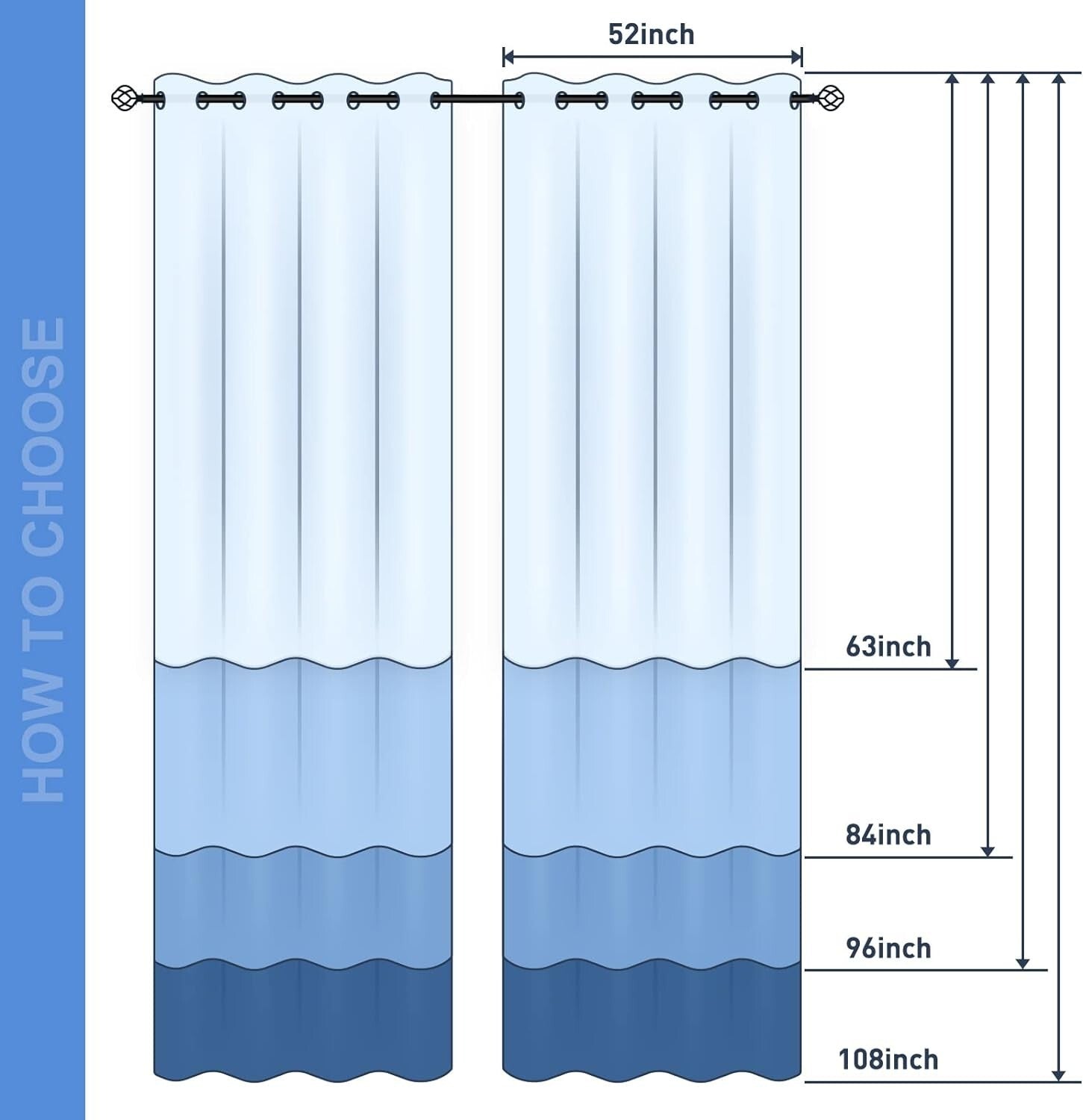 Soft Touch Polyester Blackout Curtains with Forest Design - 2 Panels 52"x84"