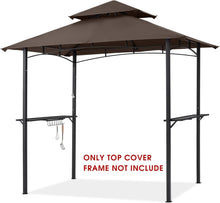 Load image into Gallery viewer, Durable Rectangular Replacement Canopy for Grill Gazebo L-GG001PST-F - Brown