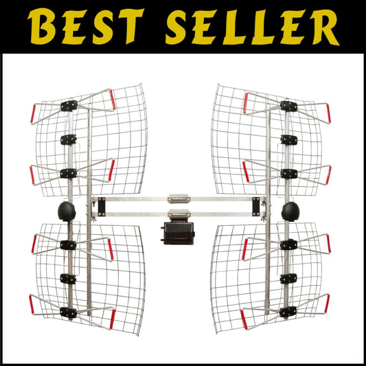 8-Element Multi-Directional UHF Outdoor HDTV Antenna - 70+ Mile Range, 4K Ready