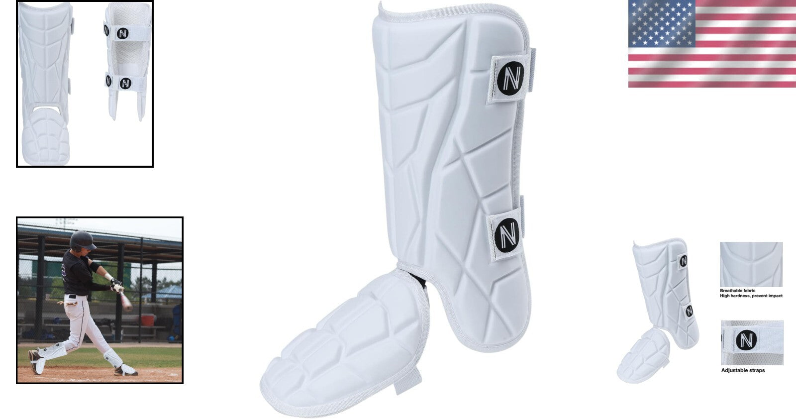 Customizable Removable Leg Guards for Baseball & Softball – Adult & Youth