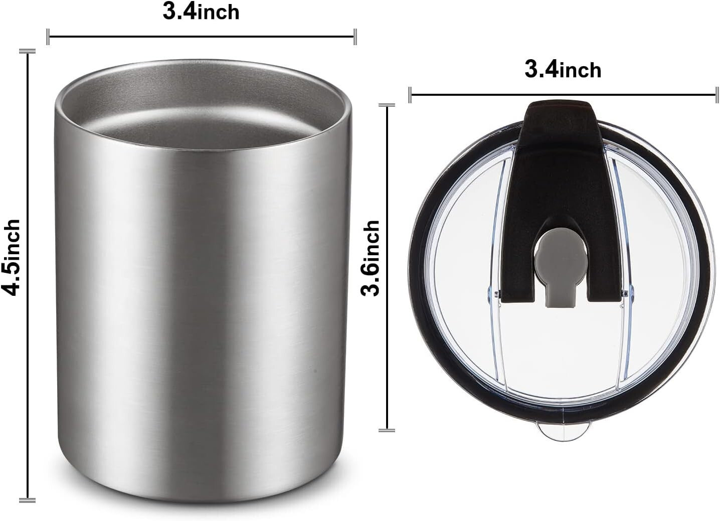 Premium 8 Pack Double Wall Coffee Cups - Reusable Tumblers for Hot & Cold Drinks